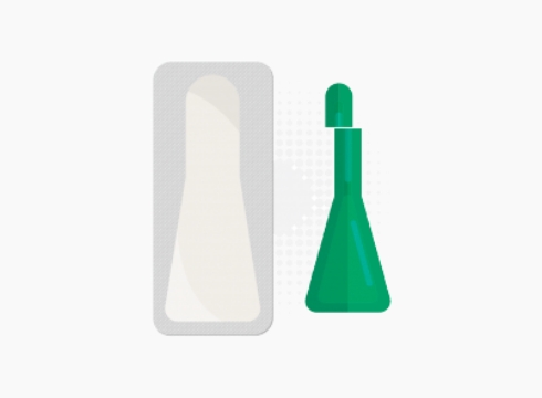 Pidä pipetti pystyssä ja naputtele kevyesti sen kaulaosaa niin